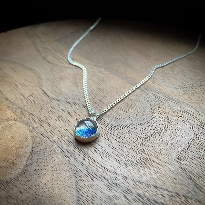 -浪-透系列-水晶925纯银项链 (坠头外露款) - 项链 - 银 银色