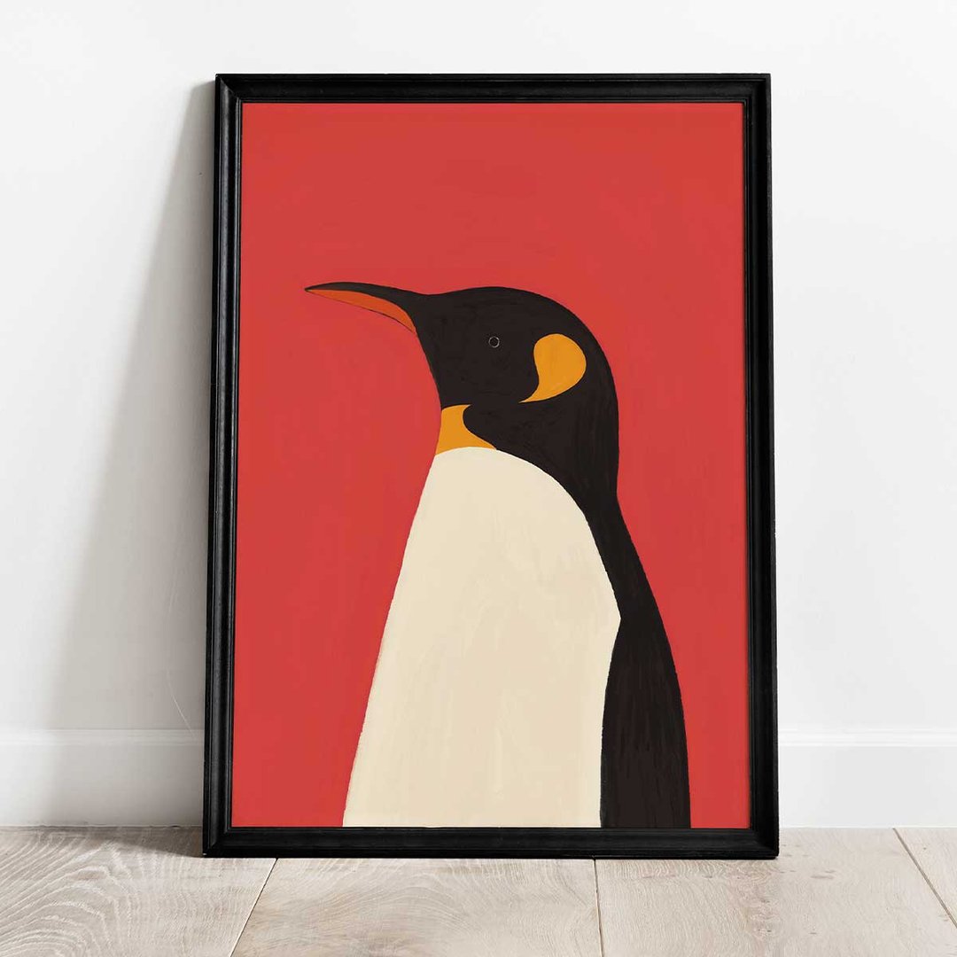 PENGUIN | Art print (A3) - 海报/装饰画/版画 - 纸 红色