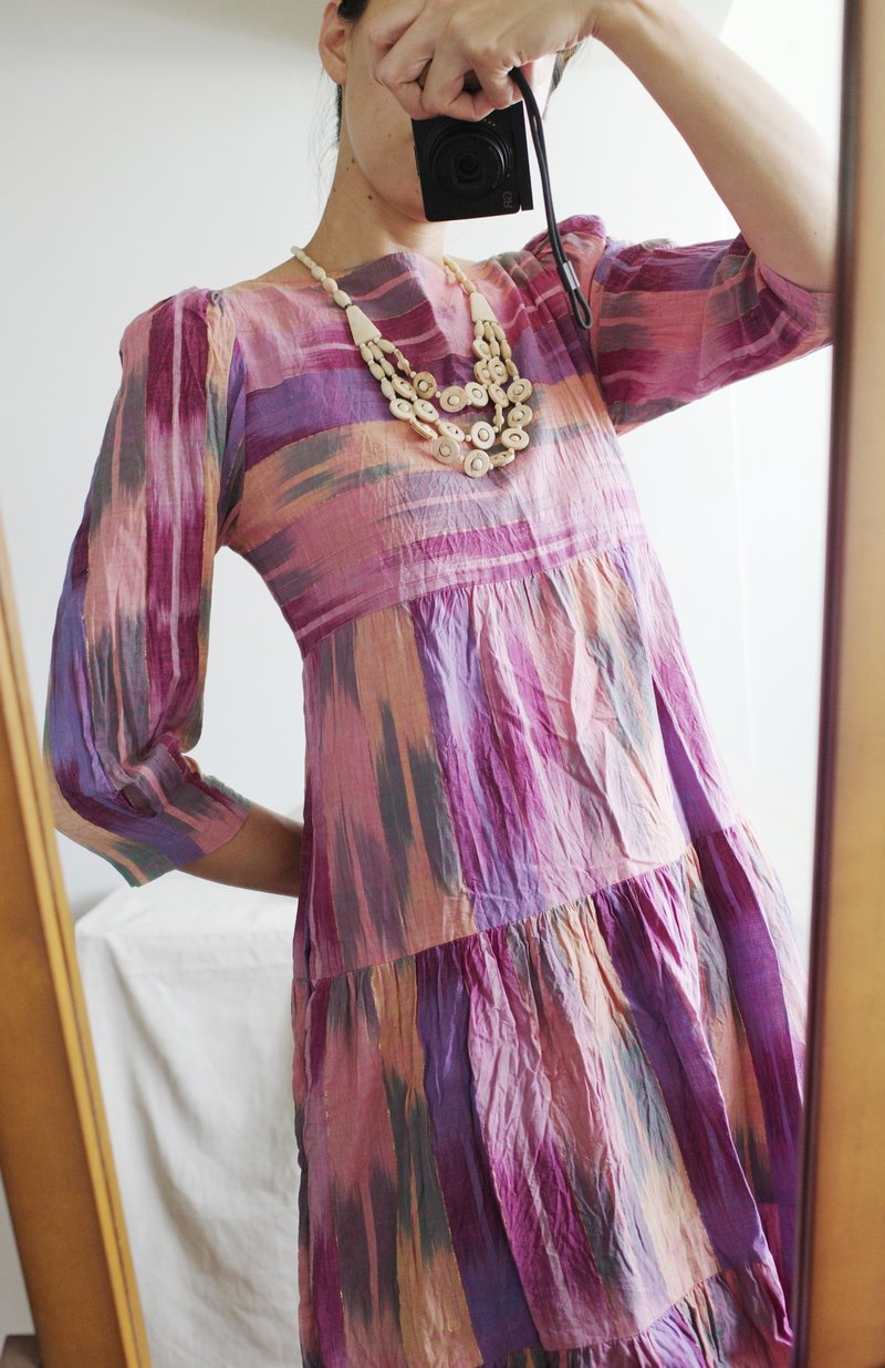 Vintage ikat dress 美国民族风ikat织洋装 - 洋装/连衣裙 - 棉．麻 