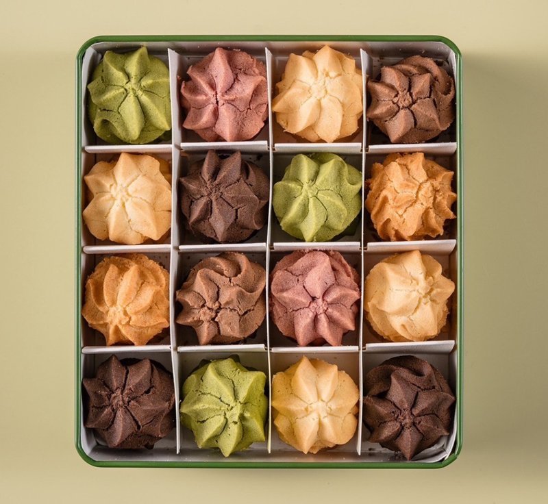 日式风吕敷 • 缤纷曲奇礼盒 - 手工饼干 - 其他材质 绿色