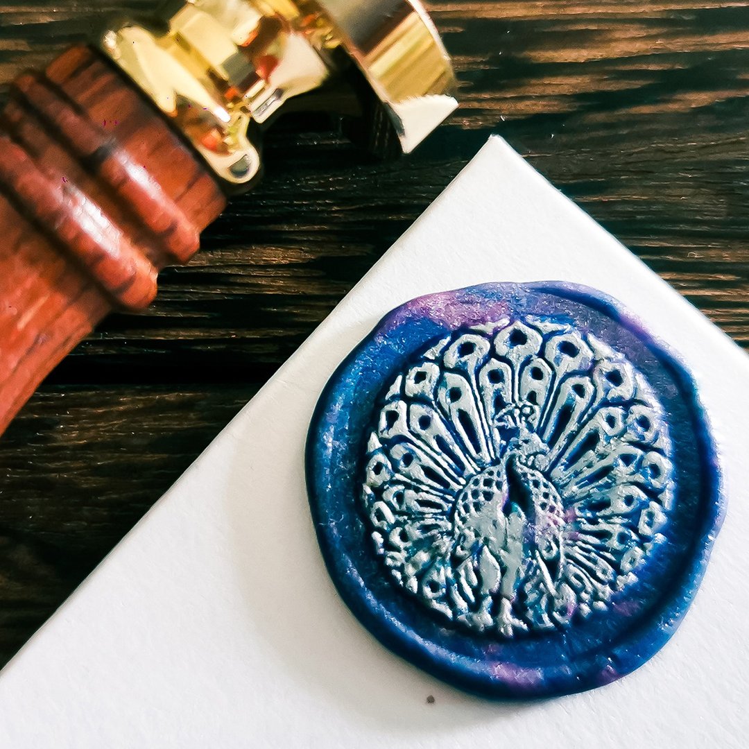火漆印章-孔雀開屏 手帳封蠟印章 火漆章頭可單售 - 印章/印台 - 其他金属 