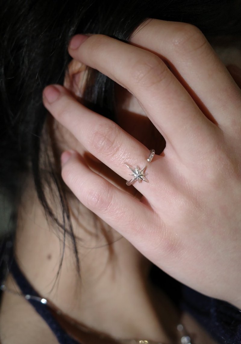 北极星戒指 - 银色 - 戒指 - 纯银 银色