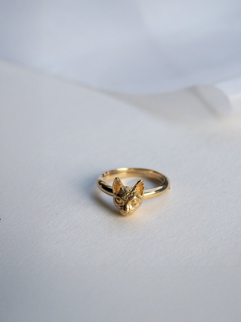猫咪戒指，纯银戒指，银戒指，金戒指，猫咪戒指。 - 戒指 - 其他材质 黑色