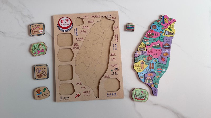 3D台湾景点积木拼图 复古台湾款－大 - 拼图 - 其他材质 多色