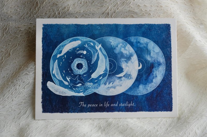 精致加工浮雕画卡  (A5) - The peace in life and starlight - 卡片/明信片 - 纸 