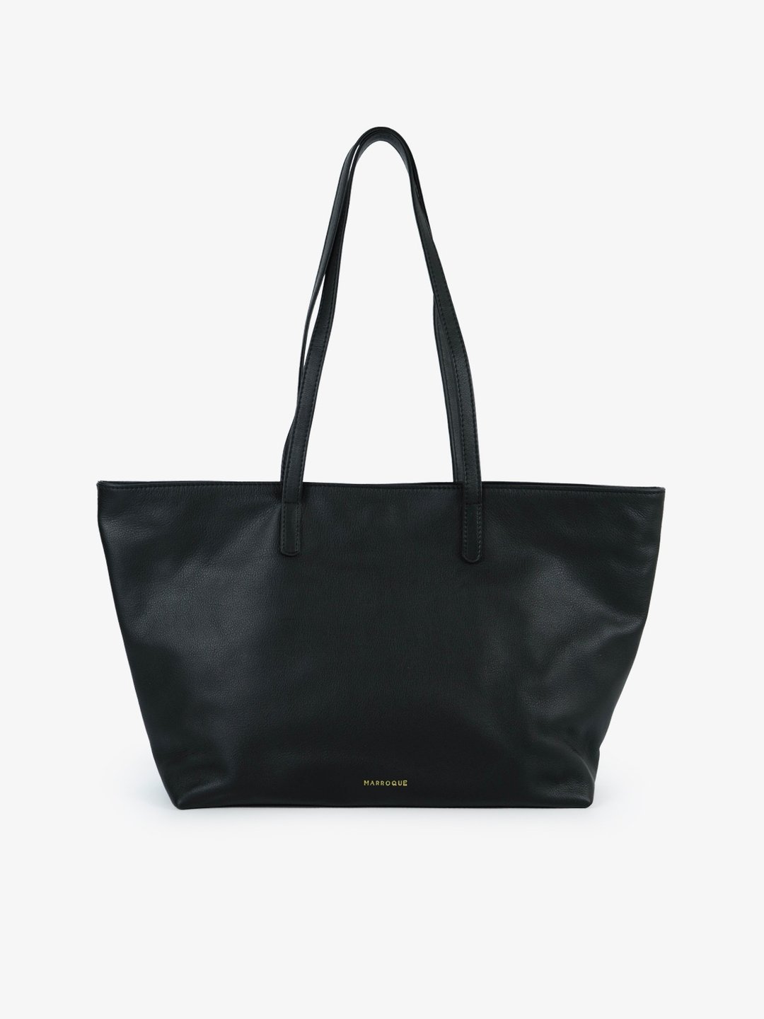 MARROQUE Jenna inside out leather and canvas tote bag,Black. - 手提包/手提袋 - 真皮 黑色
