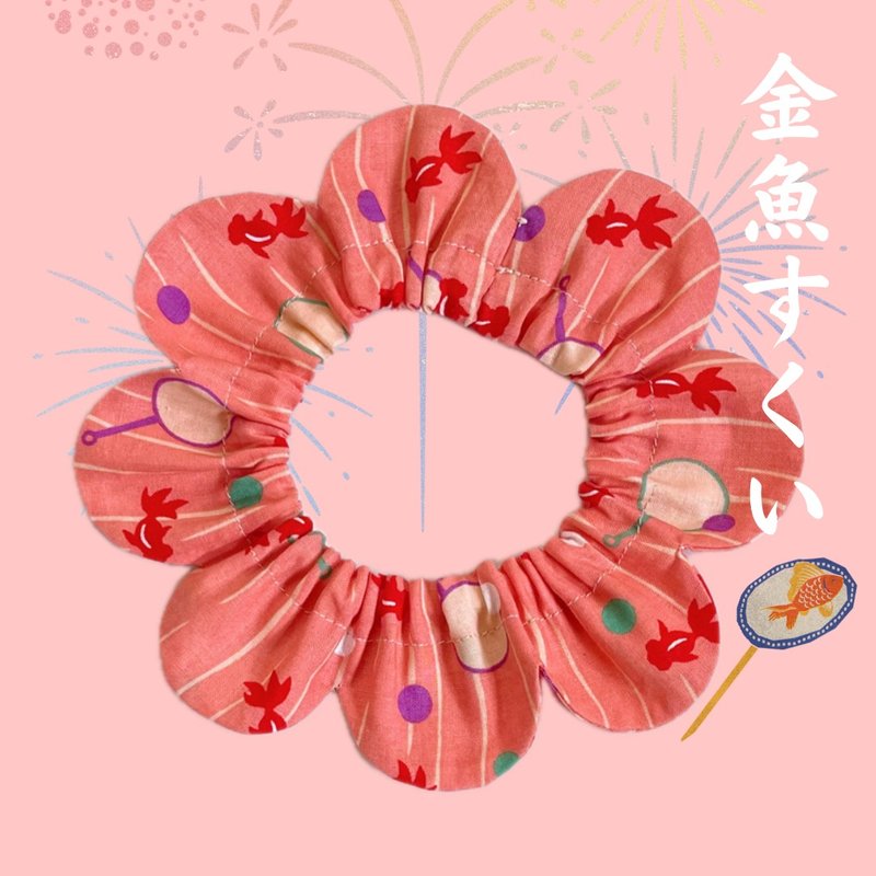 金鱼捞 × 鲑粉红   Xavier 颈圈 - 项圈/牵绳 - 棉．麻 粉红色