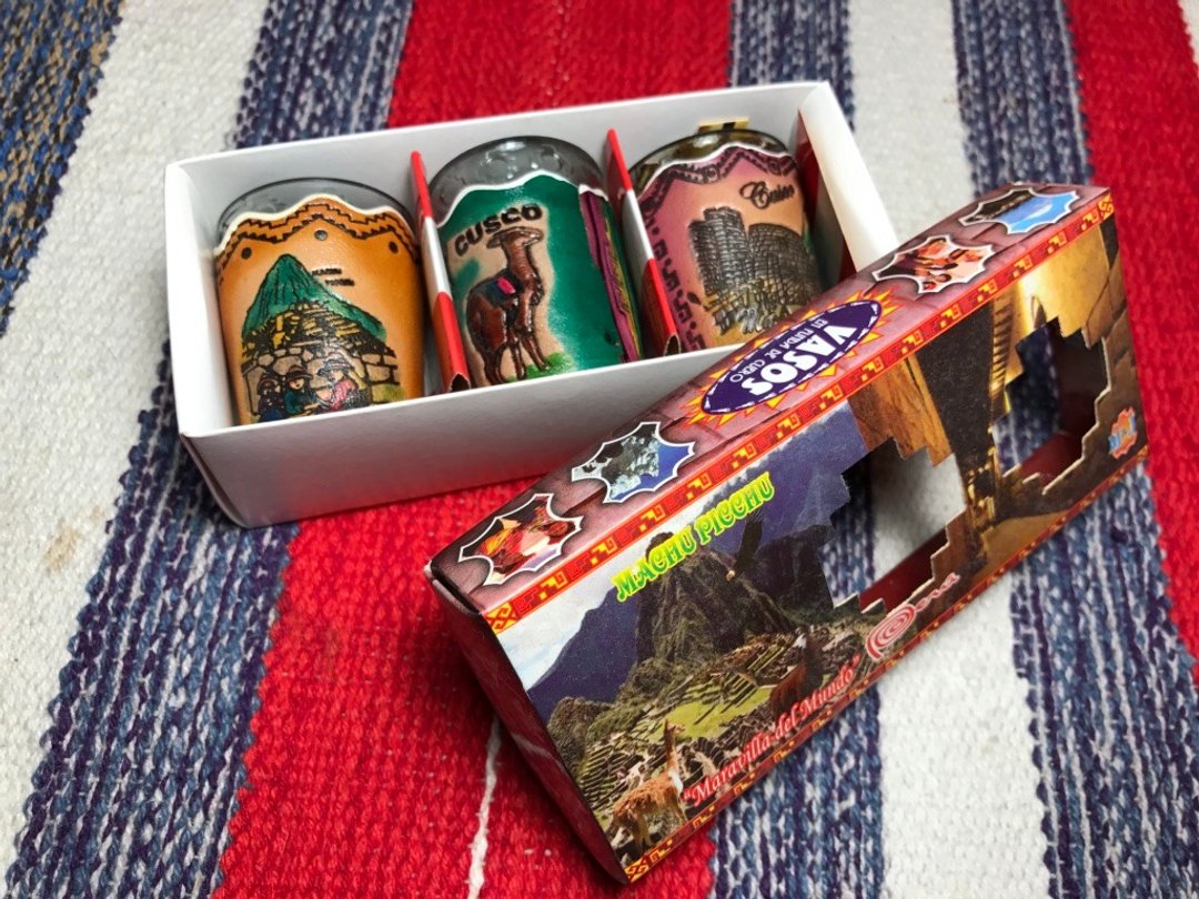 秘鲁真皮彩绘杯套组-3个一组 - 茶具/茶杯 - 玻璃 多色