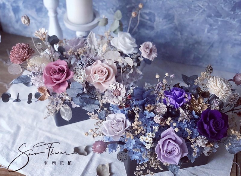 不凋花吐司桌花/宅配限双北地区,跨县市需自取 - 干燥花/捧花 - 其他材质 