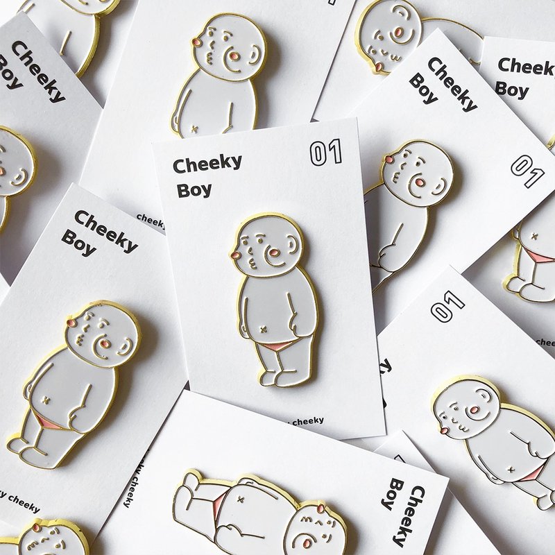 cheeky cheeky boy 厚面子 金属 徽章 / 别针 - 徽章/别针 - 其他金属 白色