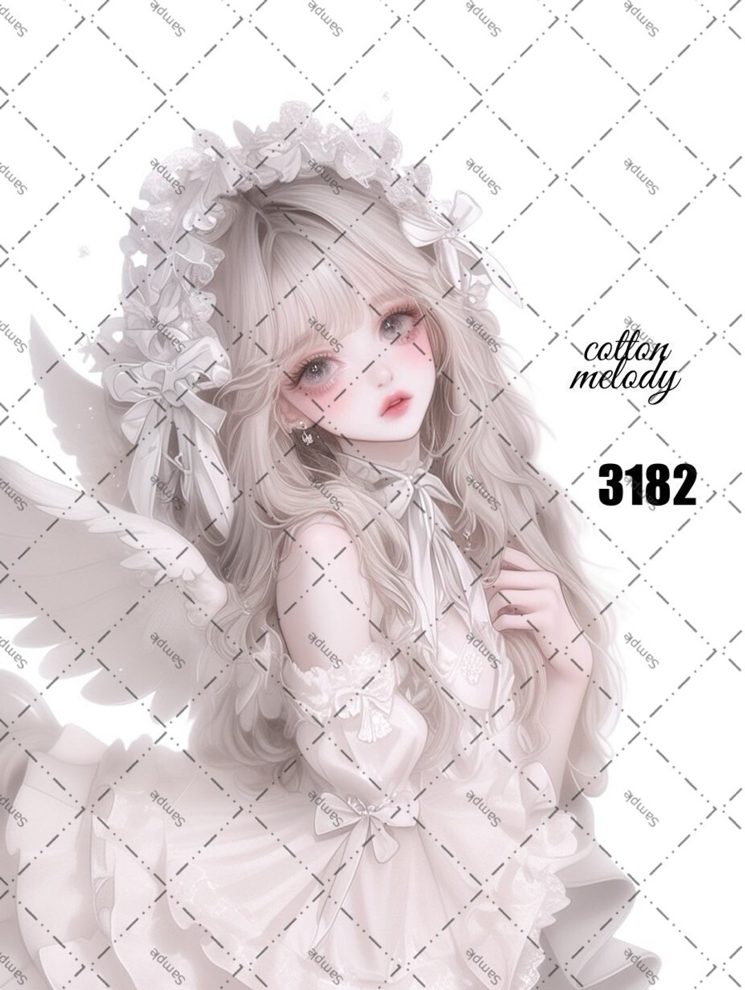 original sticker no.3182 人物贴纸 原创贴纸 原创人物贴纸 装饰贴纸 cotton melody - 贴纸 - 纸 