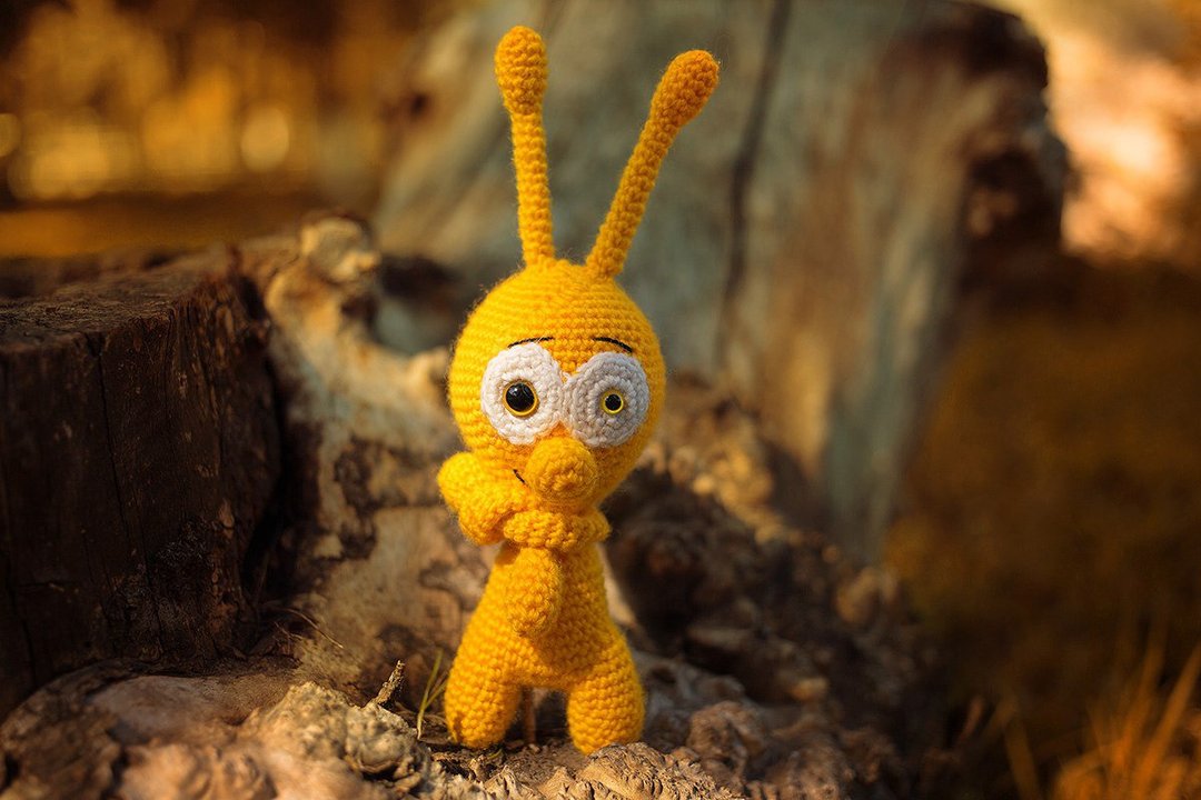 Crochet alien toy, Crochet alien Stuffed, toy knitted alien, Soft alien - 玩具/玩偶 - 羊毛 