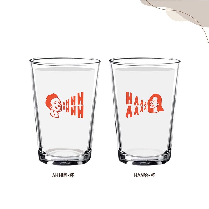 啊杯 哈杯 玻璃杯 茶杯 果汁杯 入厝礼 附独立纸盒包装 交换礼物 - 玻璃杯 - 玻璃 