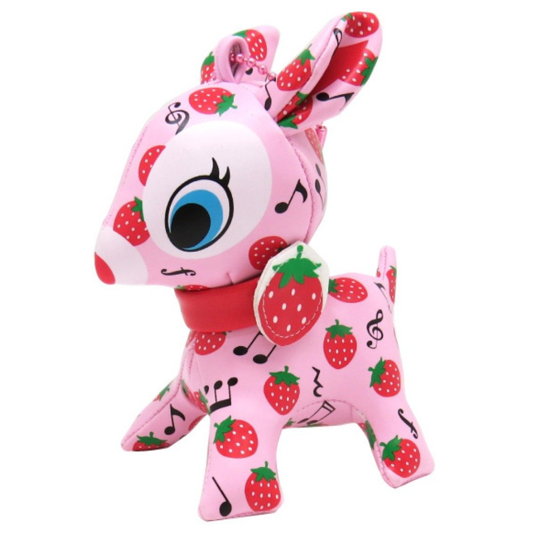 Puchi Babie Key Chain Strawberry Melody PK Deer Cute Doll Gift Present Japan - 玩偶/公仔 - 其他材质 粉红色