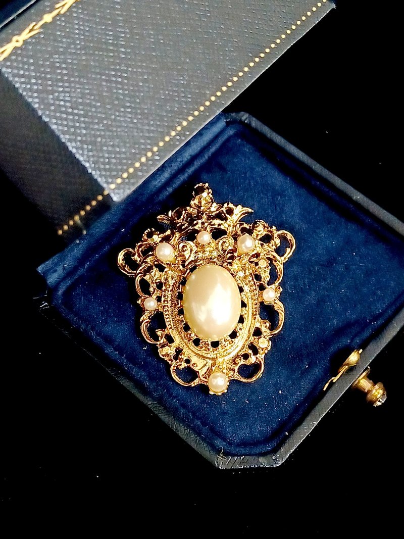 vintage jewelry  M Jent 维多利亚风格 雅致 别针 - 胸针 - 其他金属 