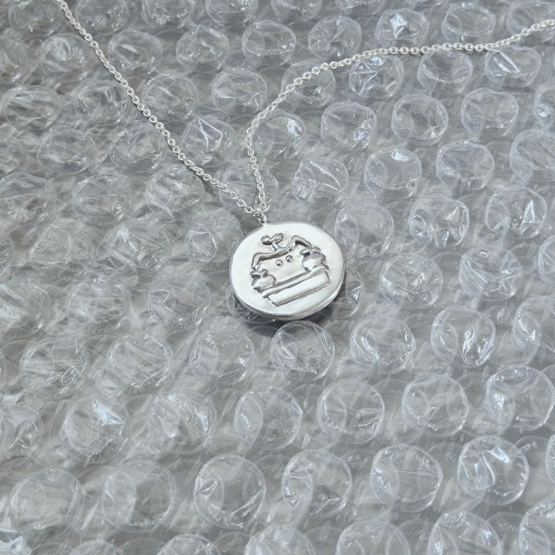 躲藏小猫 果 925银项链 - 项链 - 纯银 银色