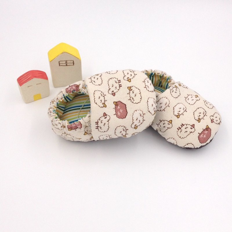 H.B.S.手工娃娃鞋-卷线羊 - 童装鞋 - 棉．麻 白色