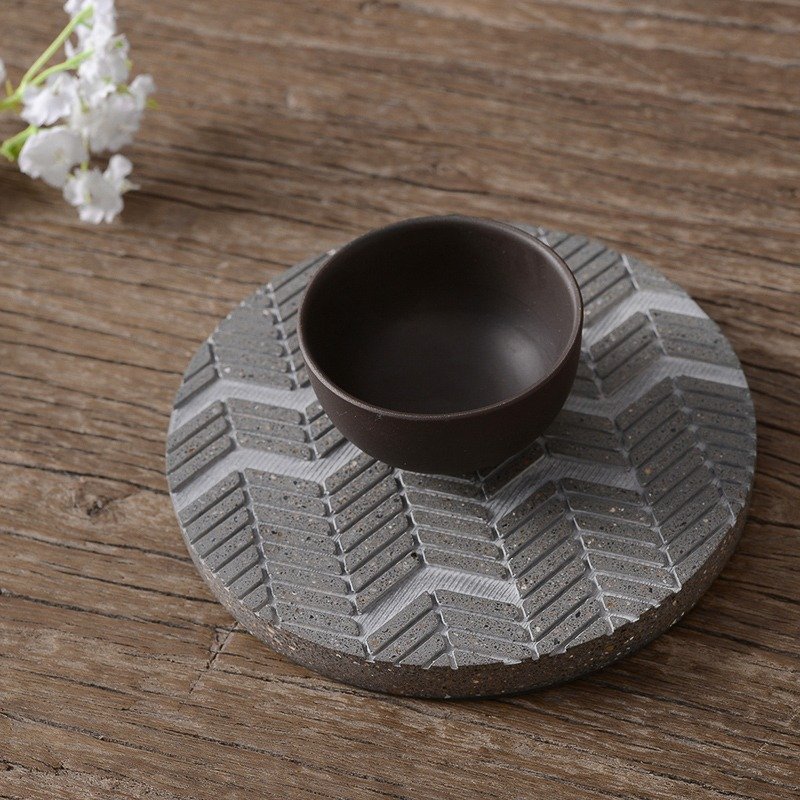 奇舍记。水泥多功能节气杯垫-芒种(皂盒/摆件/纸镇/置物) - 杯垫 - 水泥 灰色