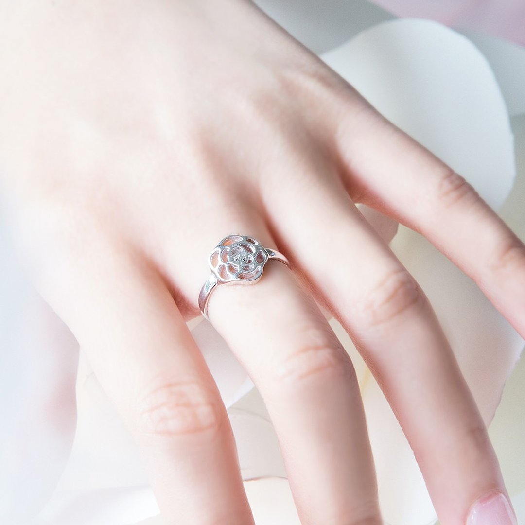 Elegant Shadow Ring (Silver) - 戒指 - 其他金属 银色