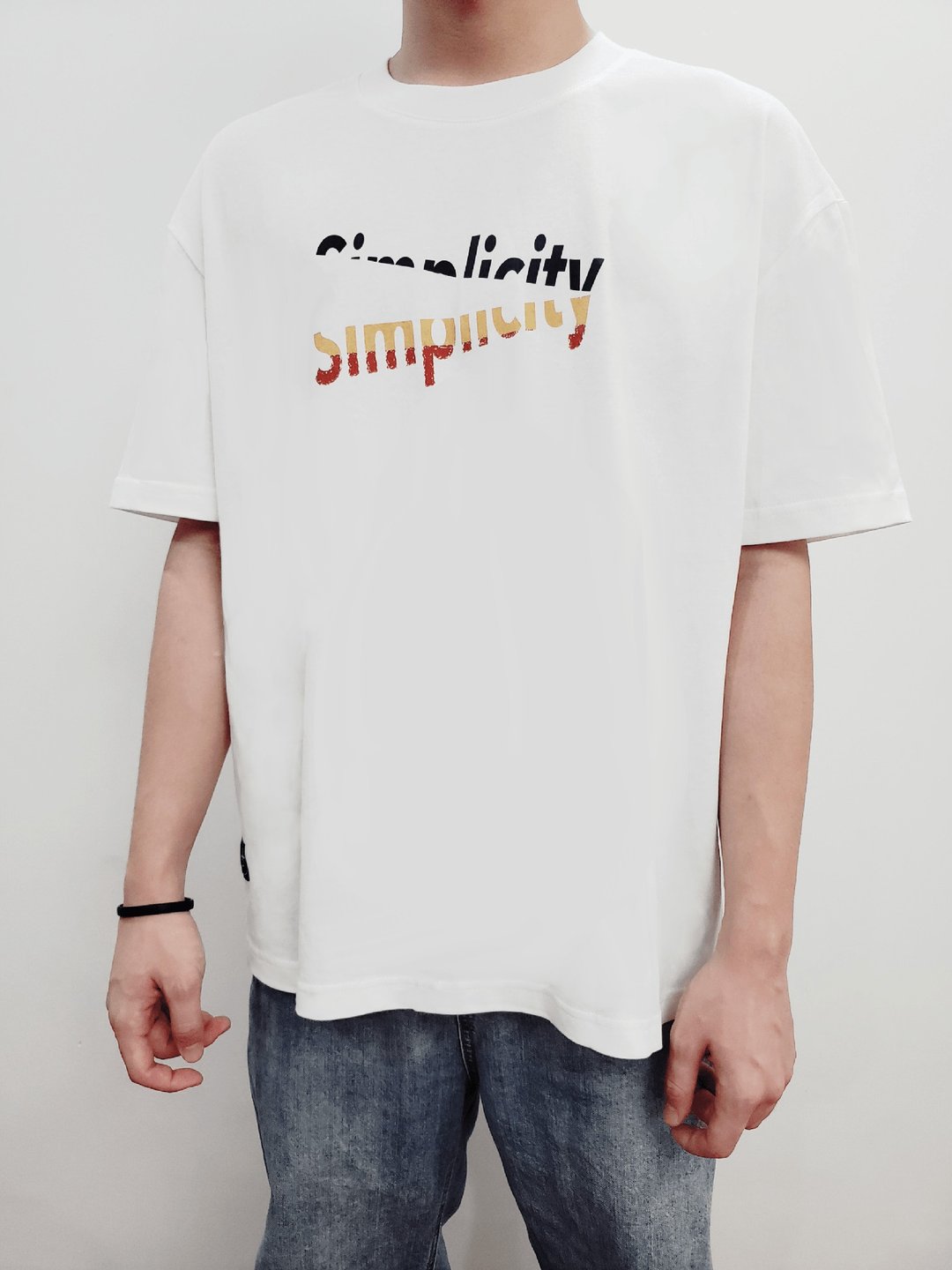 原創 Simplicity系列 Oversize落肩T恤 男女同款 - 女装 T 恤 - 棉 白色