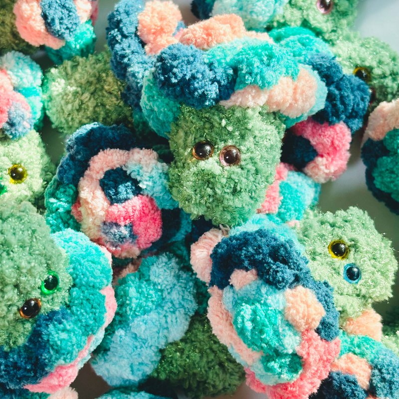 BUROCCO 西兰花钩编玩偶钥匙扣 - 钥匙链/钥匙包 - 羊毛 绿色