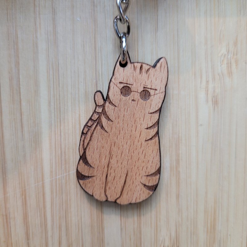 阿皮_猫咪造型_吊饰_定制化_木质 - 其他 - 木头 