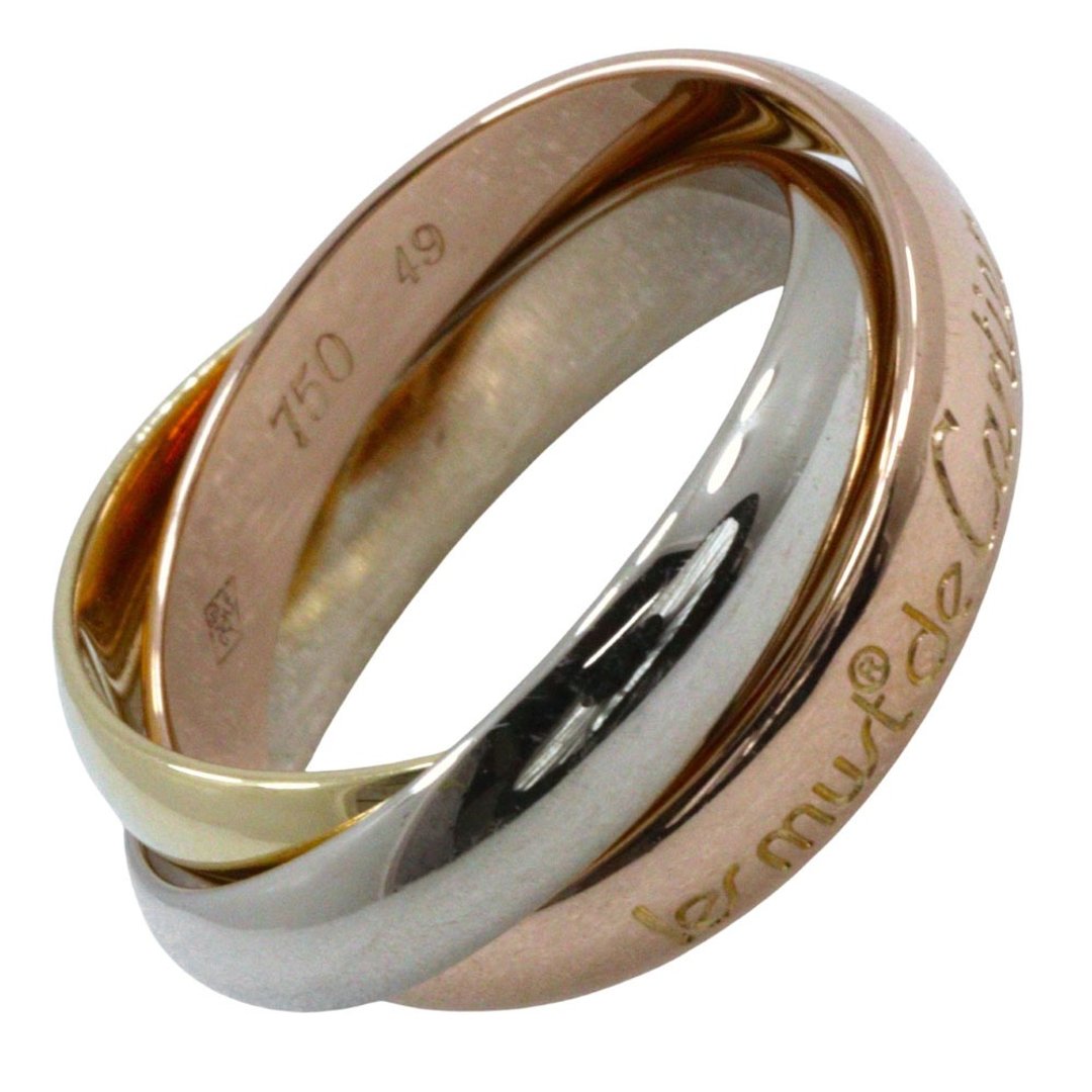 【日本直送】卡地亚 CARTIER Trinity 9号 戒指 18K金 (黄K金×玫瑰金×白K金) 约7.1g 女仕【二手】 - 戒指 - 贵金属 金色