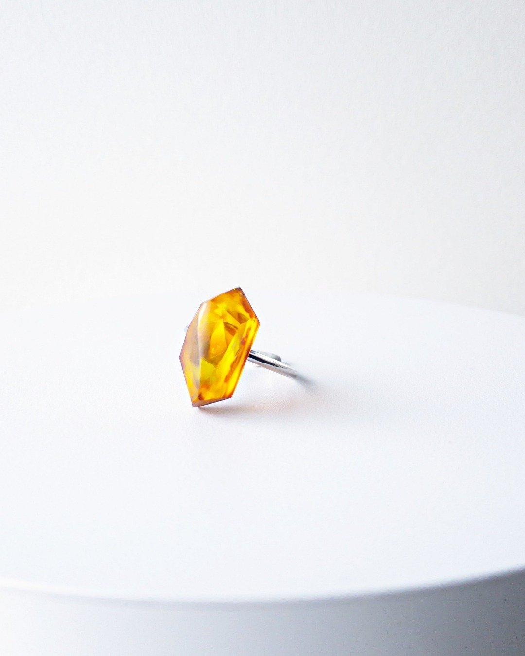 Frames ring /Fragment/gem fire 4-b/silver925 戒指 日本戒指 - 戒指 - 纯银 黄色