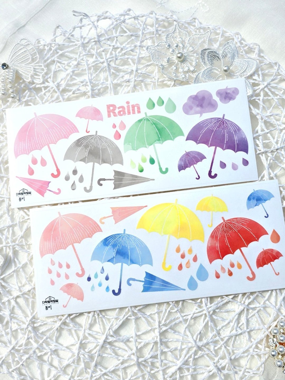 :春雨: 雾面透明贴纸 - 贴纸 - 其他材质 