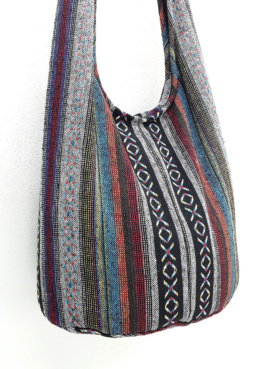 Woven Cotton Bag Boho bag Shoulder bag Crossbody bag Long Strap CWB - 其他 - 棉 多色
