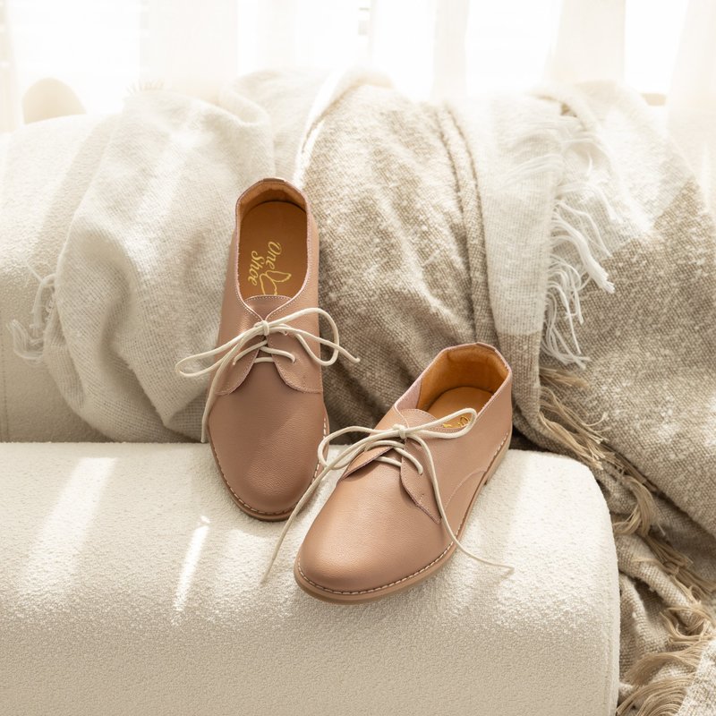 【圣诞派对 穿搭】Lofn洛芬 干燥玫瑰粉 附双色鞋 - 其他女款皮鞋 - 真皮 粉红色