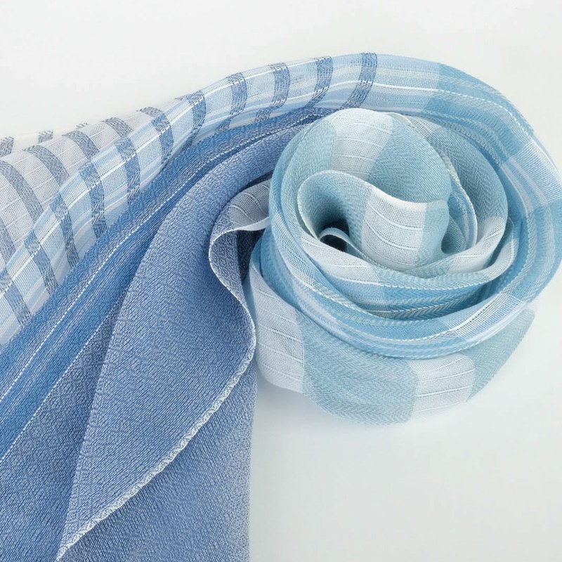 Linen 手织亚麻披肩【清风06】 - 围巾/披肩 - 棉．麻 