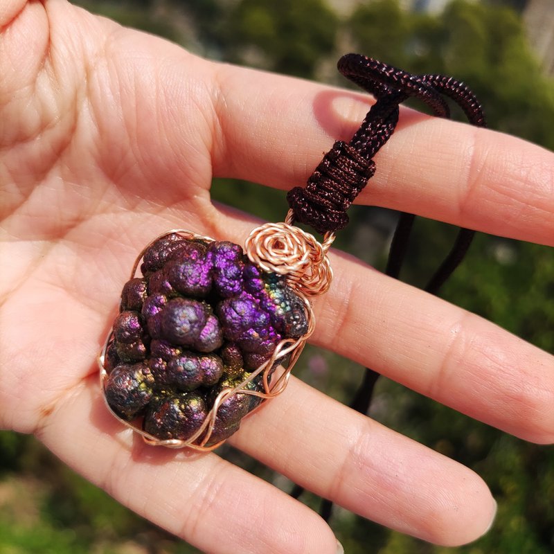 菩提珠胆力泥活石吊坠  招财 升运 冥想 改善气场 驱小人 - 项链 - 石头 多色