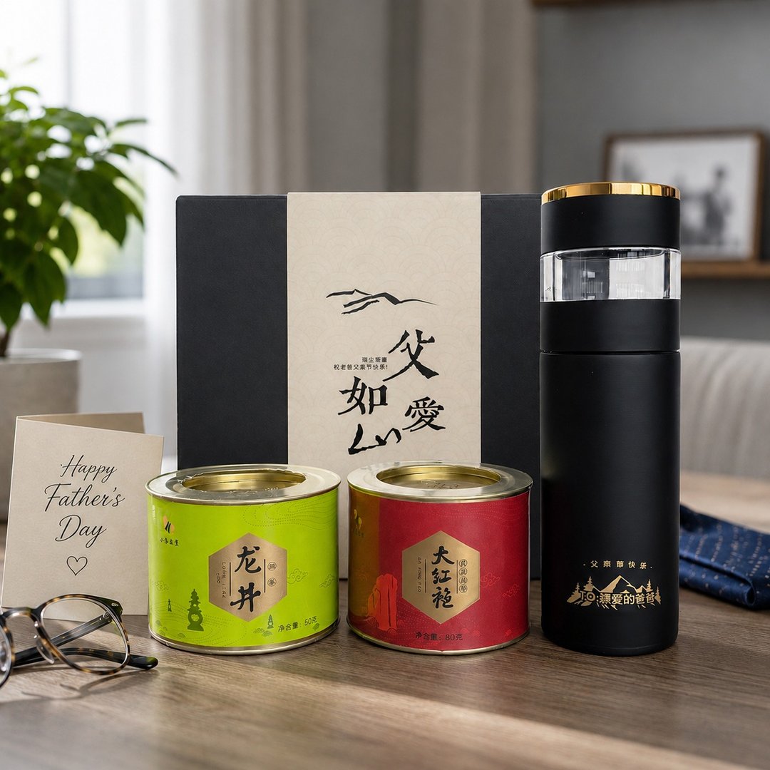 父亲节礼盒丨智能茶水分离保温杯 茶叶礼盒  升职礼物  送男友 - 保温瓶/保温杯 - 其他材质 
