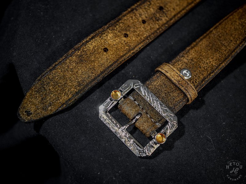 Western Special Leather Belt 西部风皮革腰带 - 皮带/腰带 - 真皮 咖啡色