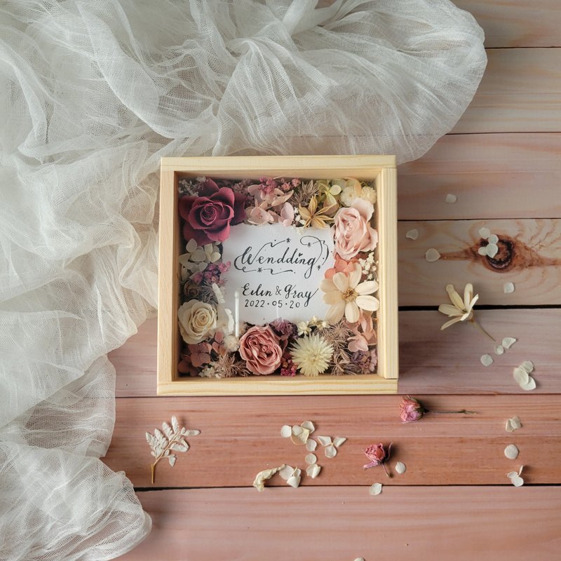 时光宝盒 | 永生花挂画文字花盒_脂粉_毕业 教师节 - 画框/相框 - 植物．花 粉红色