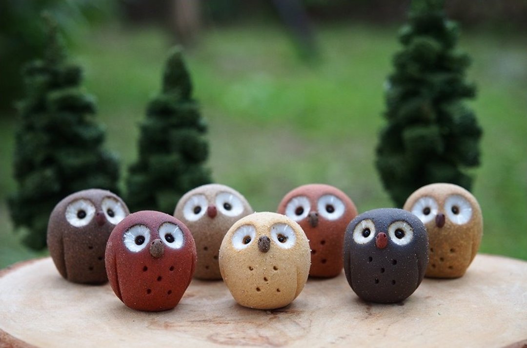 【猫头鹰村 Owls Village】陶手作蛋蛋猫头鹰/七色任选(含礼盒) - 摆饰 - 陶 