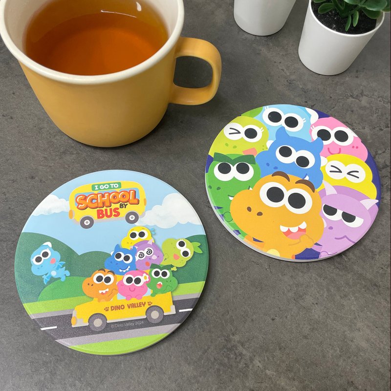 。新款上市。 大眼睛小恐龙 莺歌陶瓷吸水杯垫 - 杯垫 - 陶 多色