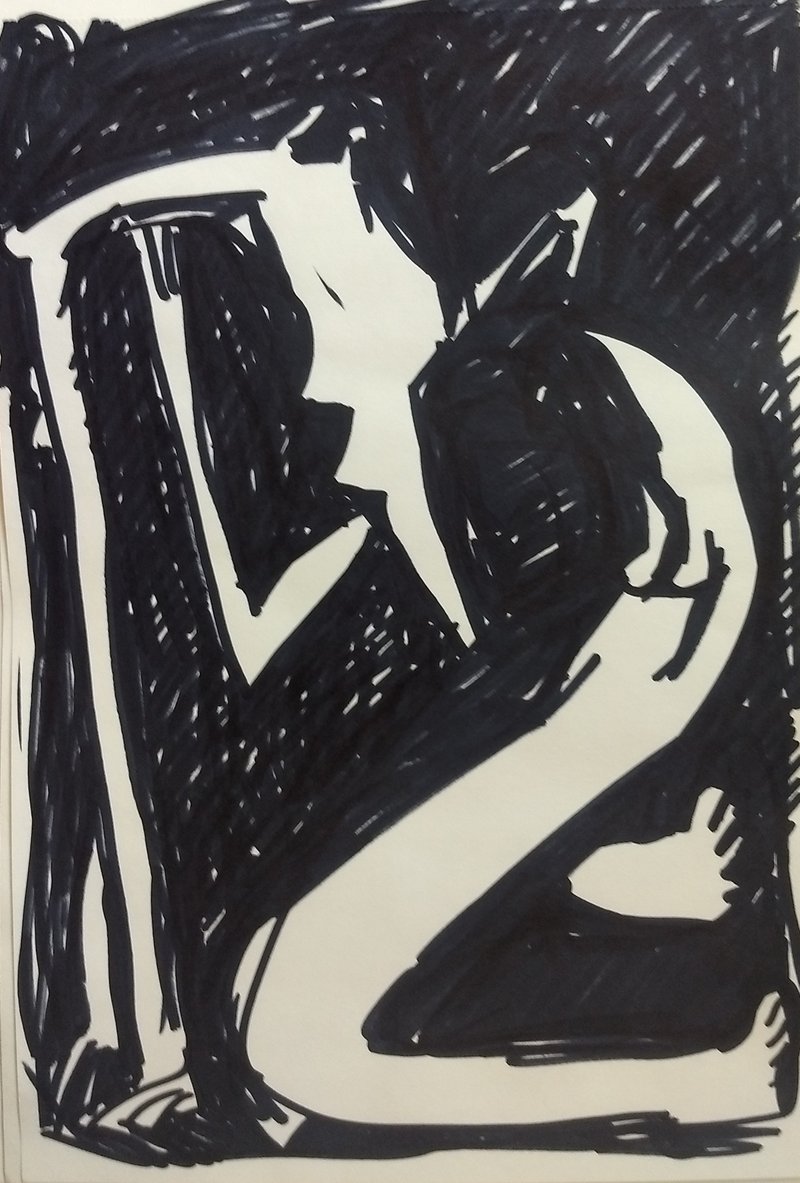 裸体 - 海报/装饰画/版画 - 纸 黑色