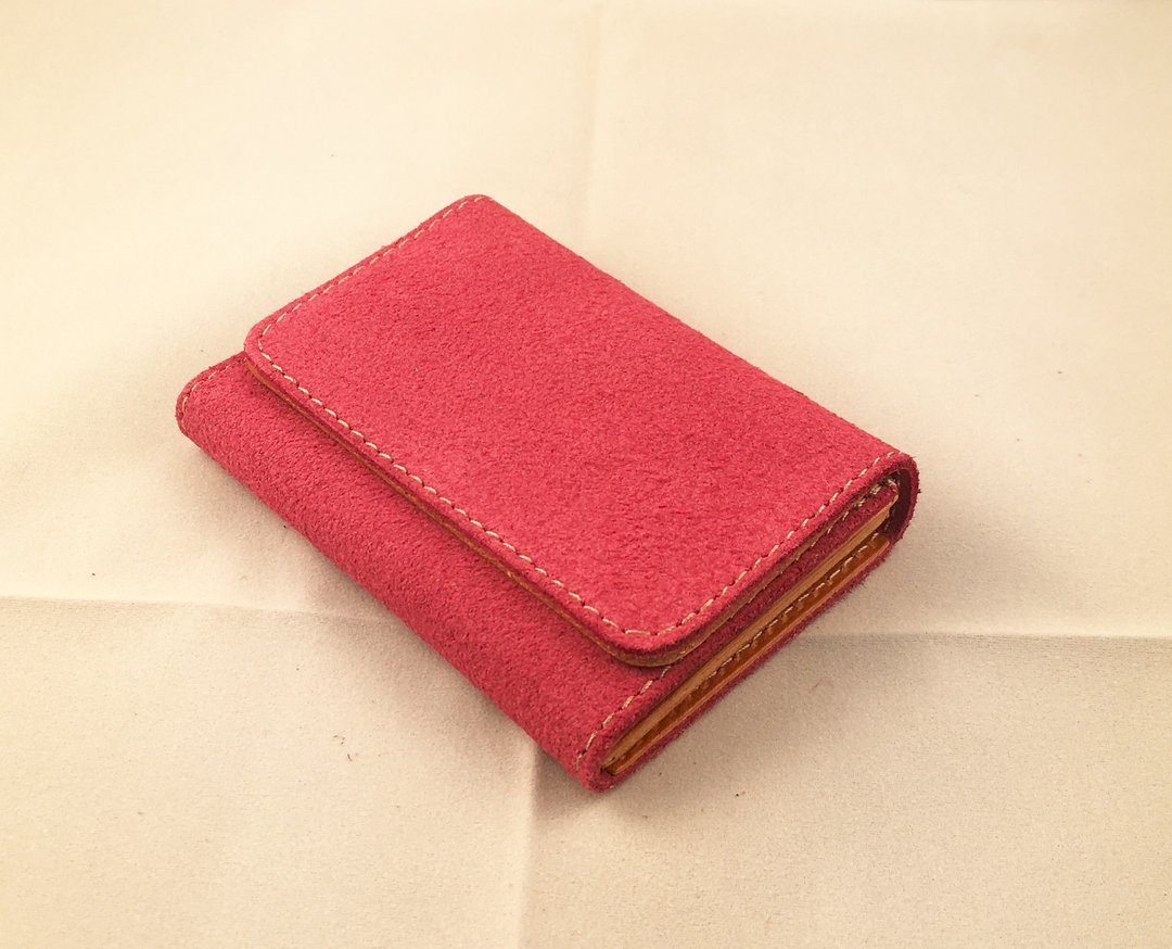 888PK Business card holder / card case / black / Tochigi leather / suede name One piece / name piece bowl / black color / Saki tree dermis / - 名片夹/名片盒 - 真皮 蓝色
