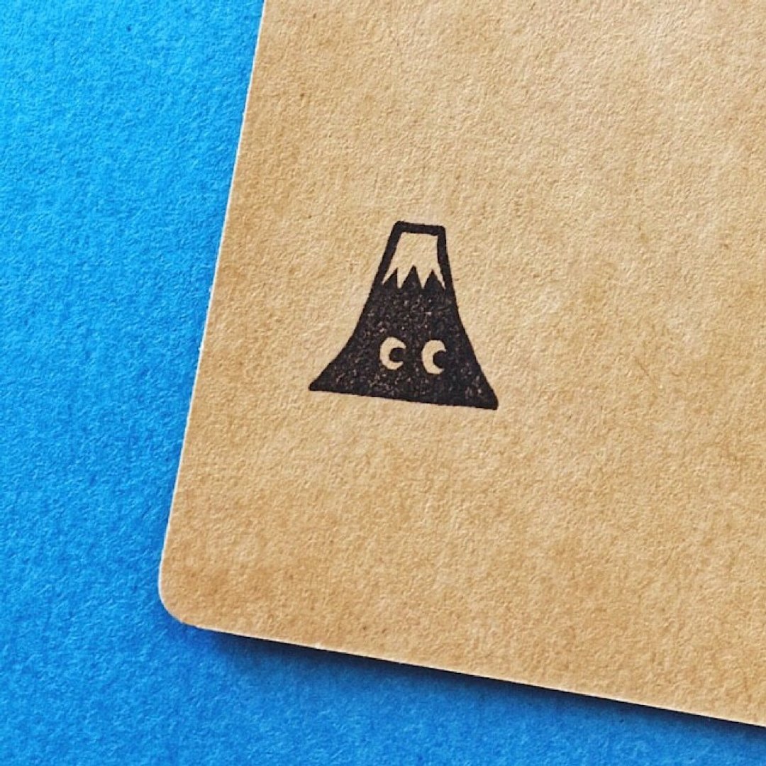 Mt.fuji・ rubber stamp・ 20mm series - 印章/印台 - 橡胶 白色