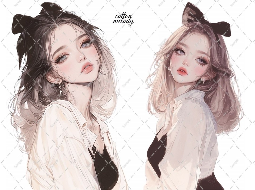 original sticker no.2407 人物贴纸 原创贴纸 原创人物贴纸 装饰贴纸 cotton melody - 贴纸 - 纸 
