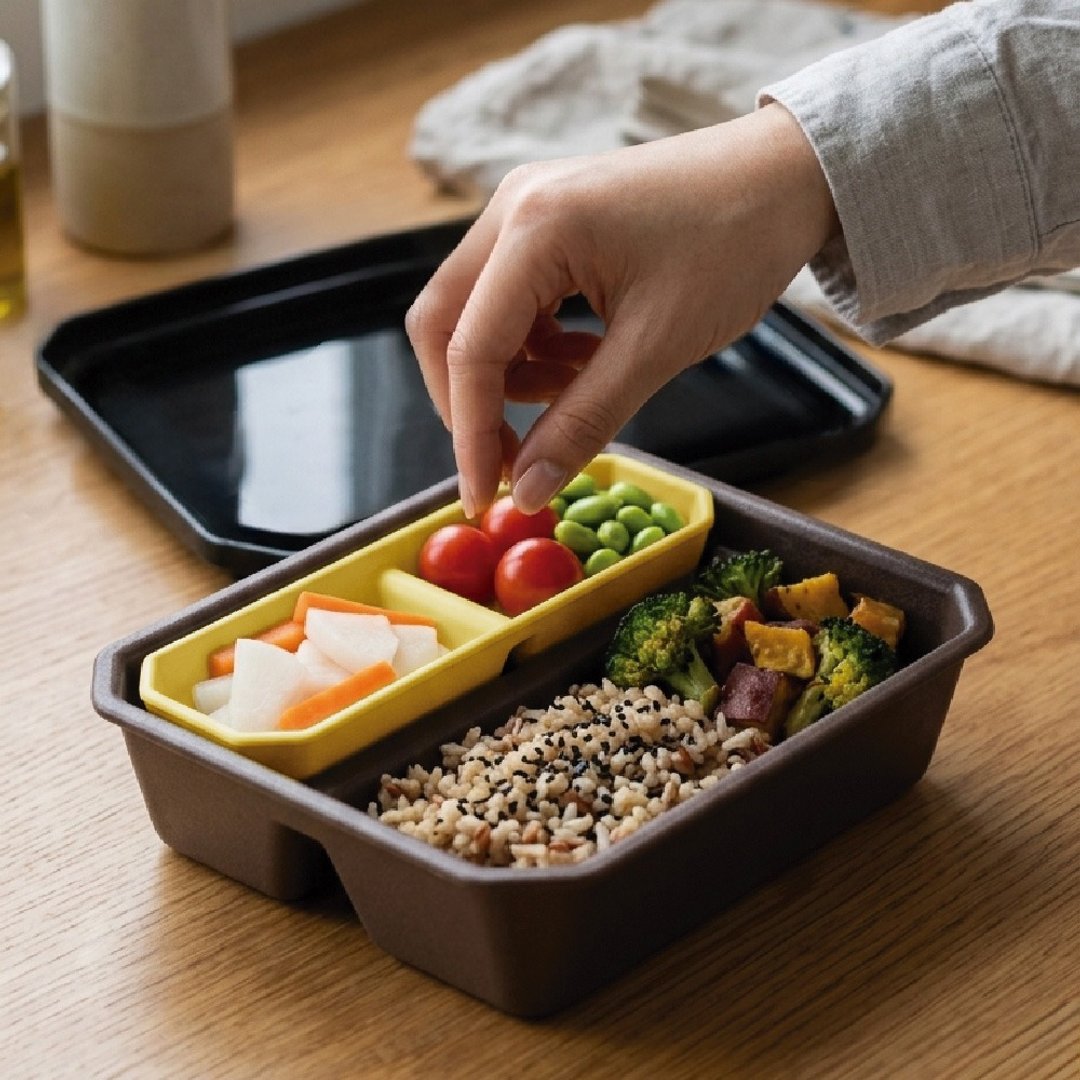 【哩皿生活】C-Bento 洁晶餐盒 耐高温 可微波 多格便当盒 餐盒 - 便当盒/饭盒 - 环保材料 多色