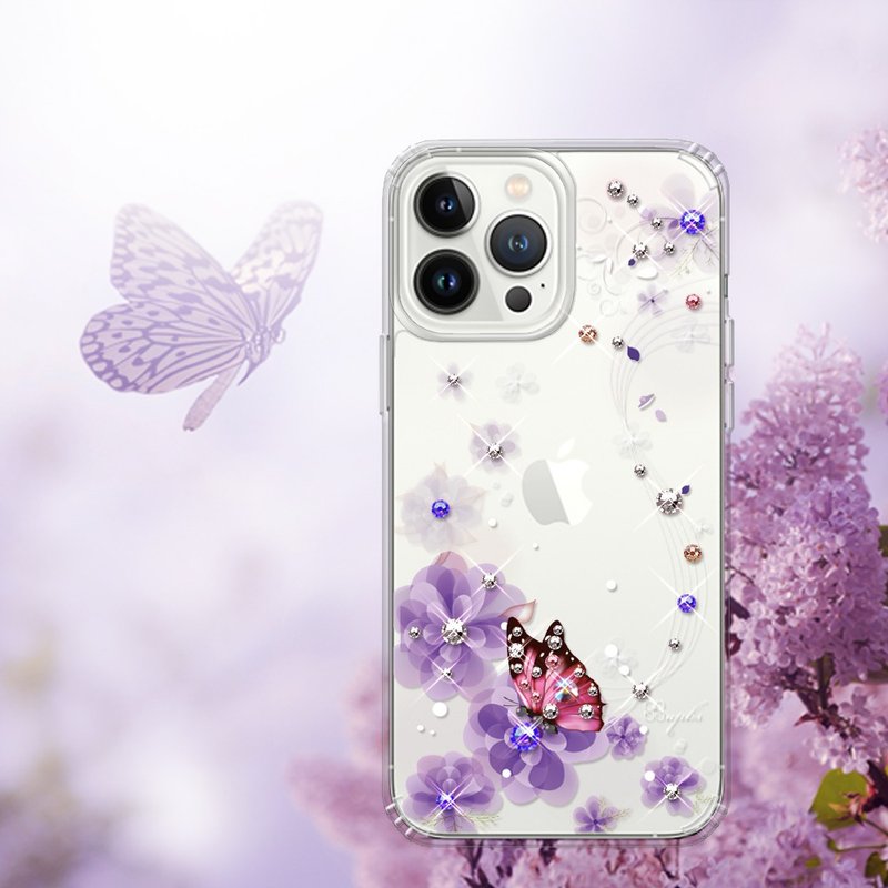 iPhone 13全系列 水晶彩钻防震双料手机壳-迷情蝶恋 - 手机壳/手机套 - 其他材质 多色