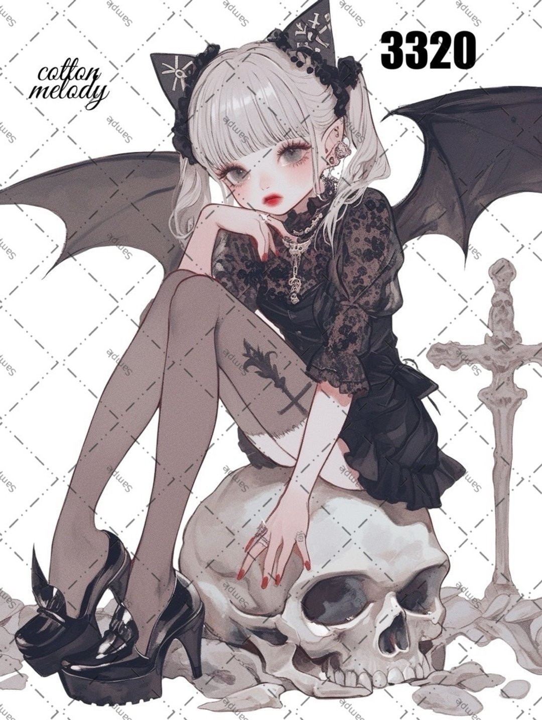 original sticker no.3320 人物贴纸 原创贴纸 原创人物贴纸 装饰贴纸 cotton melody - 贴纸 - 纸 
