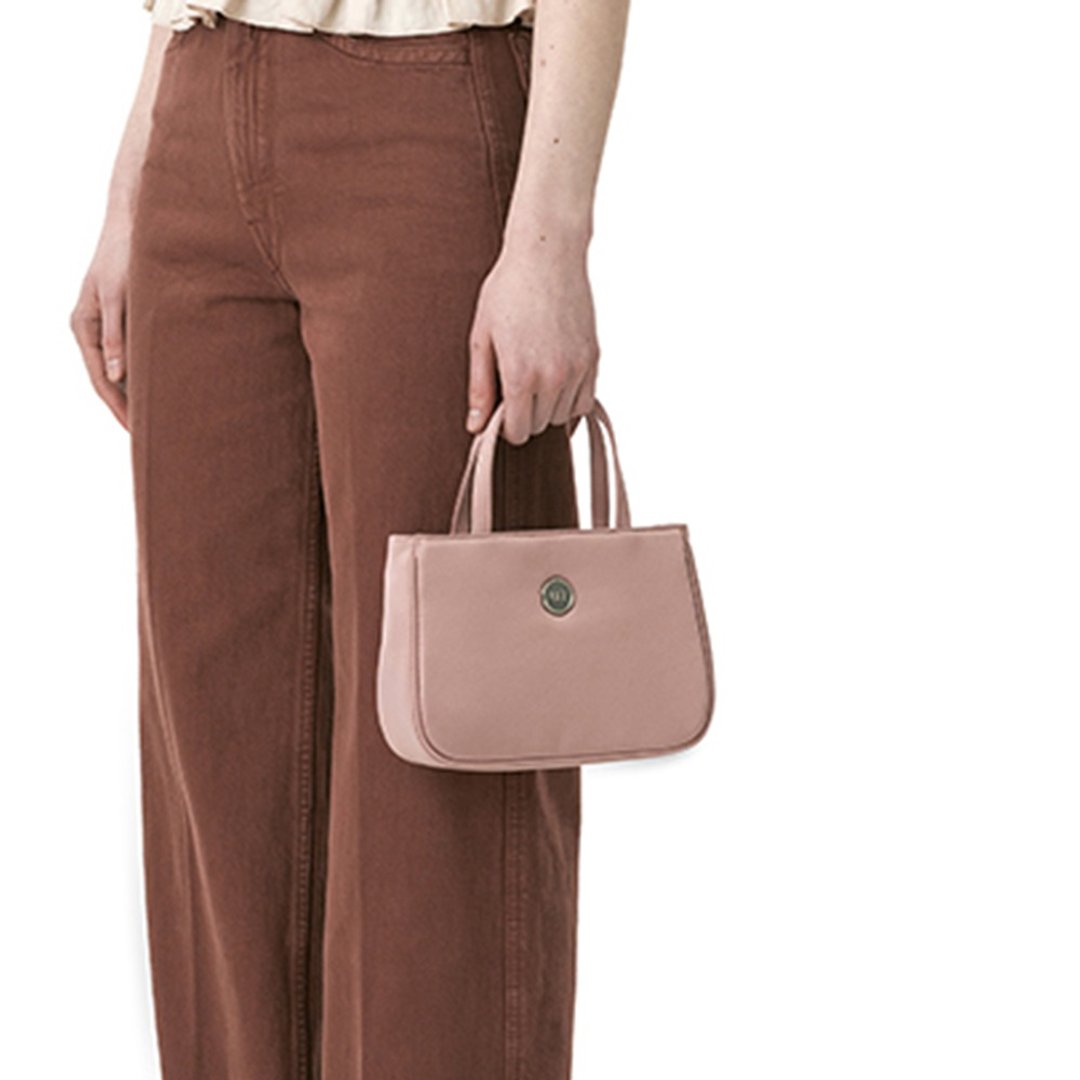 Korean Untidy Satin Mini Bag - 手提包/手提袋 - 人造皮革 