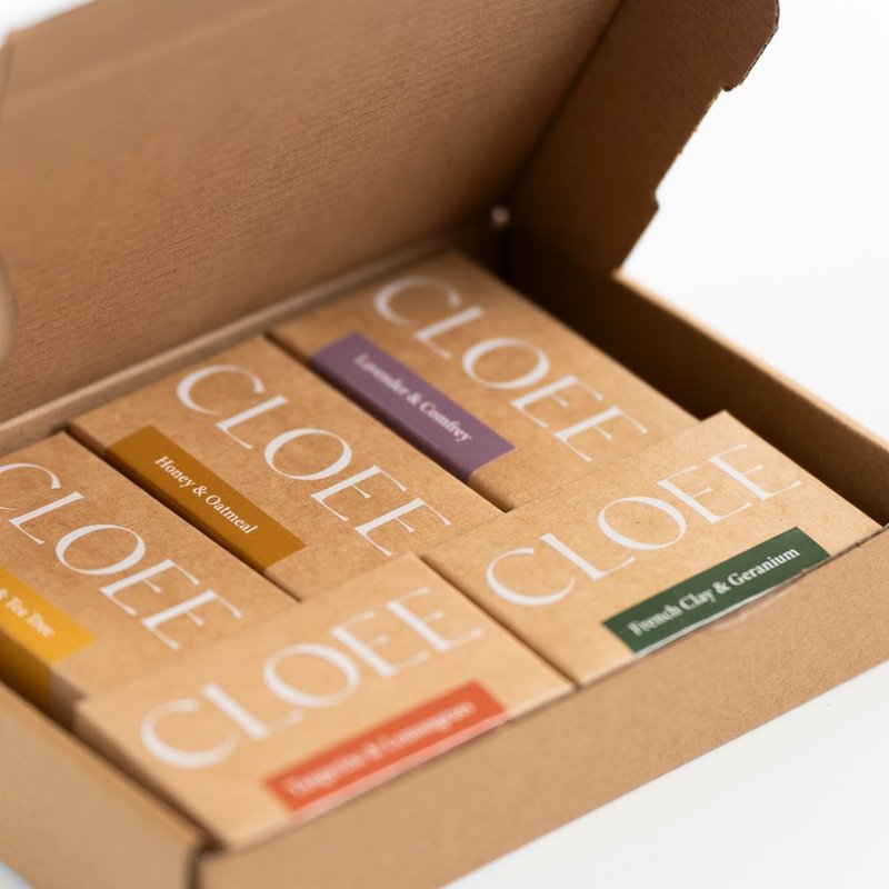 【情人节礼盒】CLOEE美国2in1洁颜沐浴好好皂 礼盒5入组附礼袋 - 肥皂/手工皂 - 精油 橘色