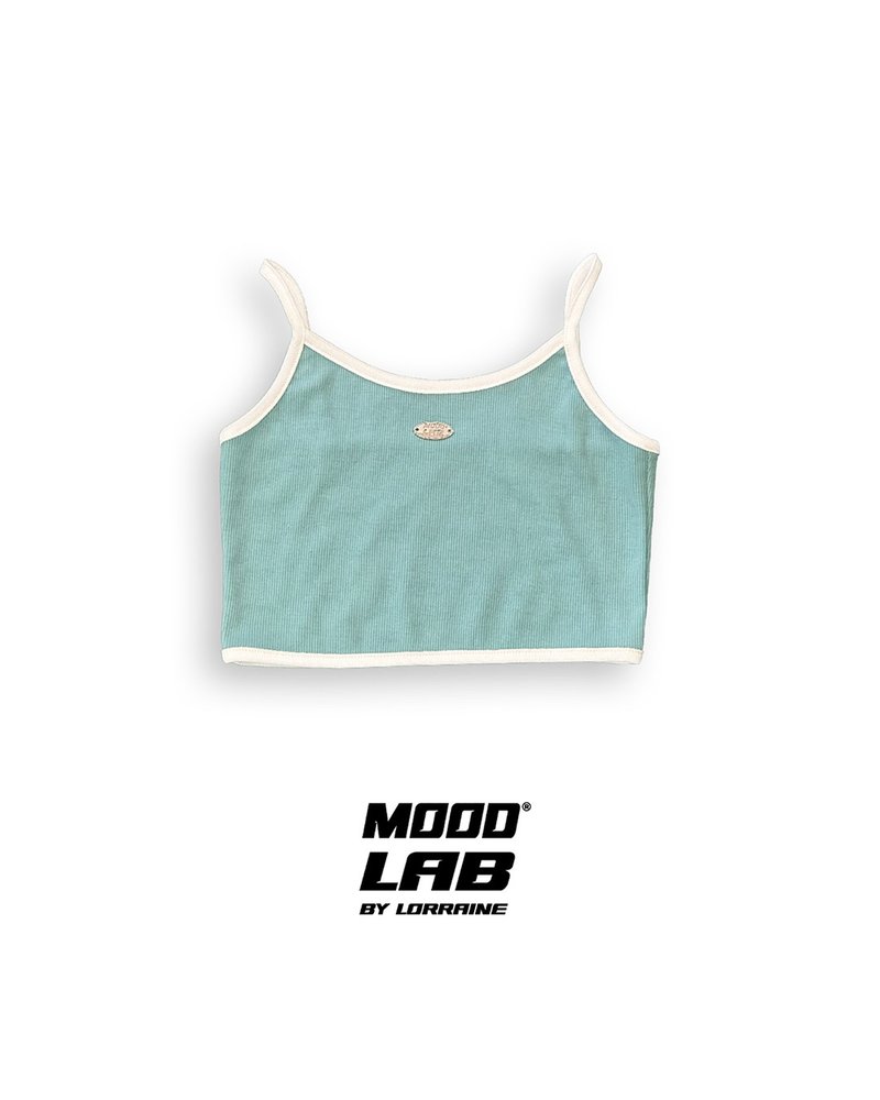 MOODLABBYLORRAINE | 美式复古吊带背心 - 女装背心 - 棉．麻 蓝色