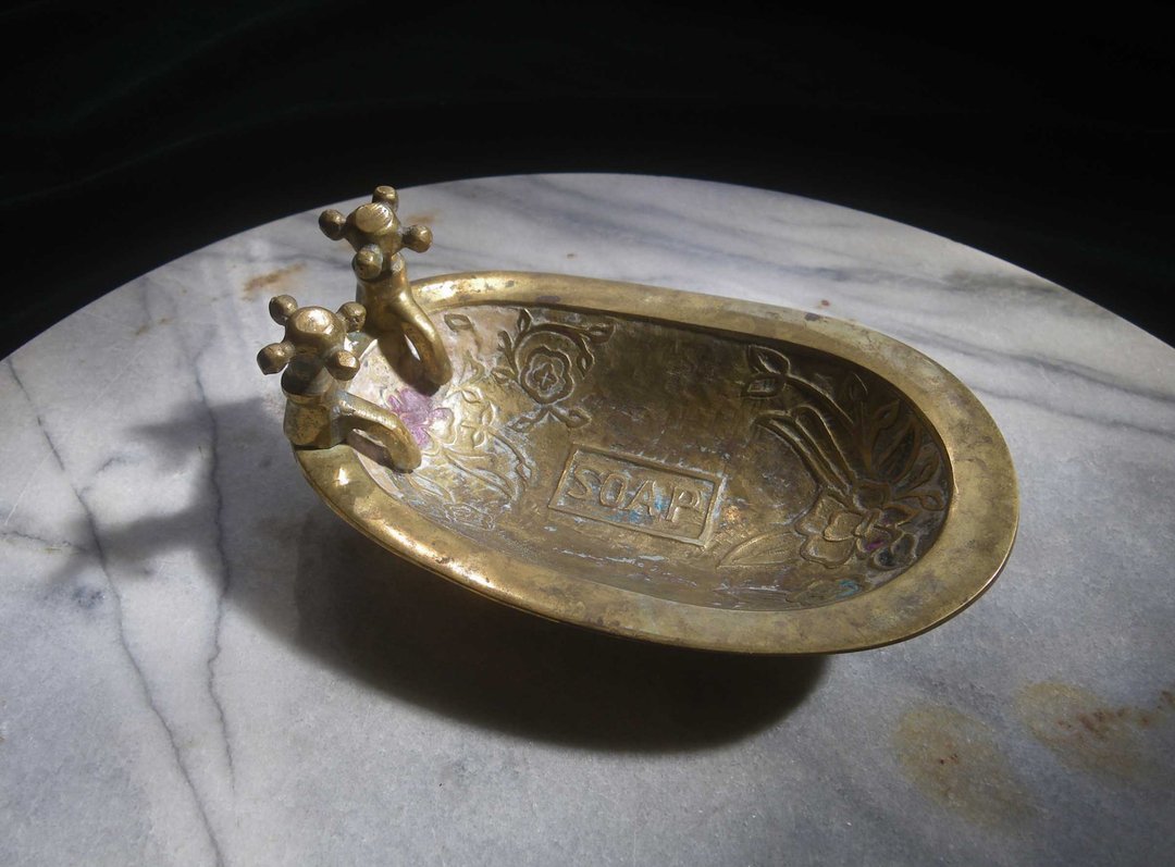 【老时光 OLD-TIME】早期欧洲厚重铜制皂盛器 - 收纳用品 - 其他材质 