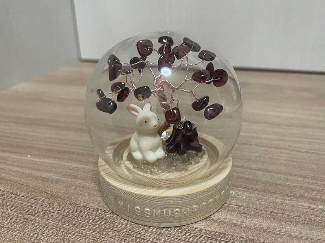大兔子款订制 | 水晶树系列微景观水晶球 | 可爱 | 居家摆饰 - 摆饰 - 水晶 红色